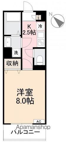 ESLEAD宮脇町(1K/3階)の間取り写真