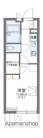レオパレスソレイユ南栄(1K/1階)の間取り写真