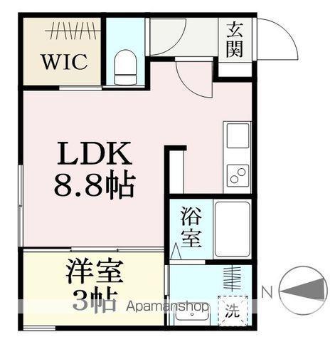 仮 大願寺アパート(1LDK/2階)の間取り写真