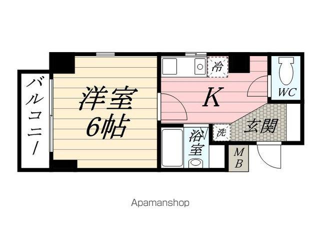 アルティーム生麦(1K/2階)の間取り写真