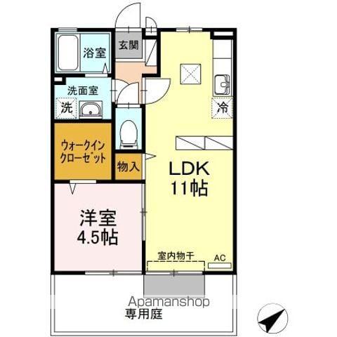 エスペランサ(1LDK/1階)の間取り写真