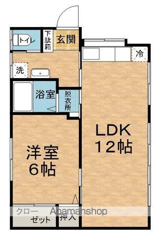 篠ノ井線 松本駅 バス乗車時間：20分 竹淵橋東バス停で下車 徒歩5分 1階建 築51年(1LDK)の間取り写真