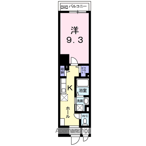 オータムアベニュー(1K/4階)の間取り写真