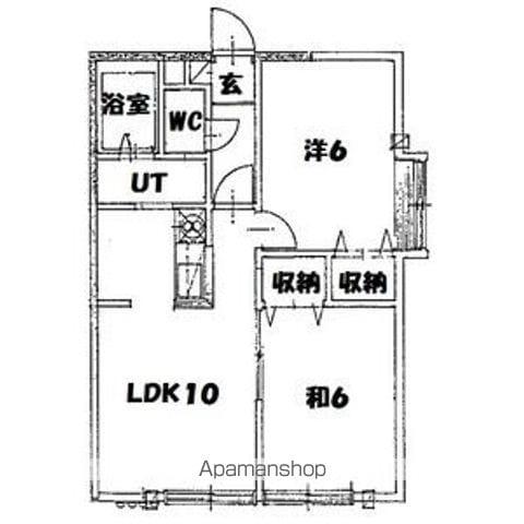 メゾン ド グレース(2LDK/2階)の間取り写真