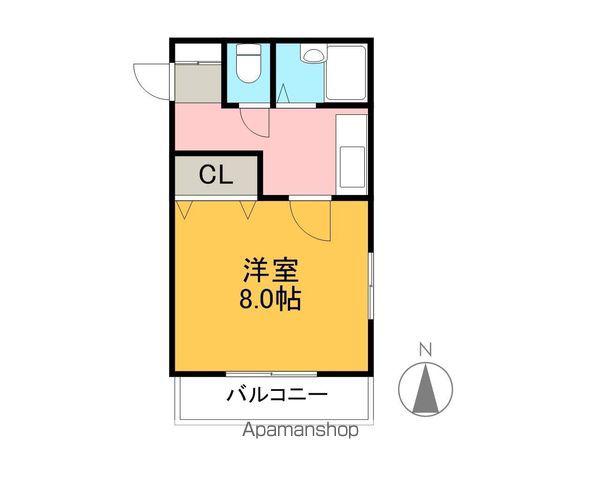 ドエルKM2(1K/3階)の間取り写真