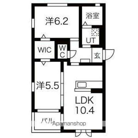 エクセルガーデン本郷I(2LDK/1階)の間取り写真
