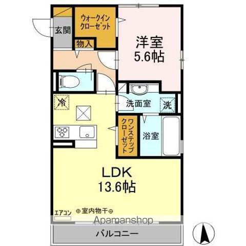 サニーコートⅣ(1LDK/1階)の間取り写真