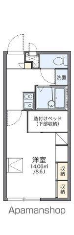 レオパレスTOSA桂浜(1K/2階)の間取り写真