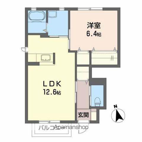セタ・クレセオ(1LDK/1階)の間取り写真
