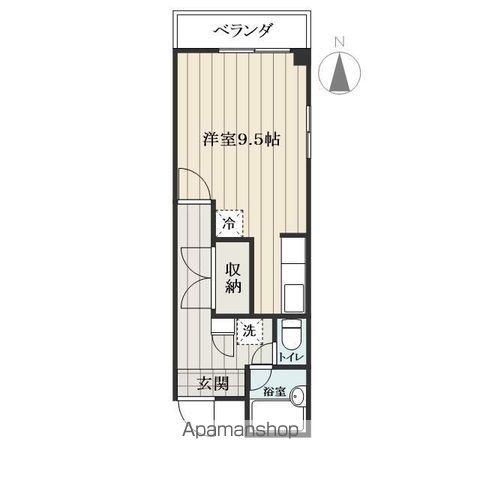 アムールみしま(ワンルーム/4階)の間取り写真