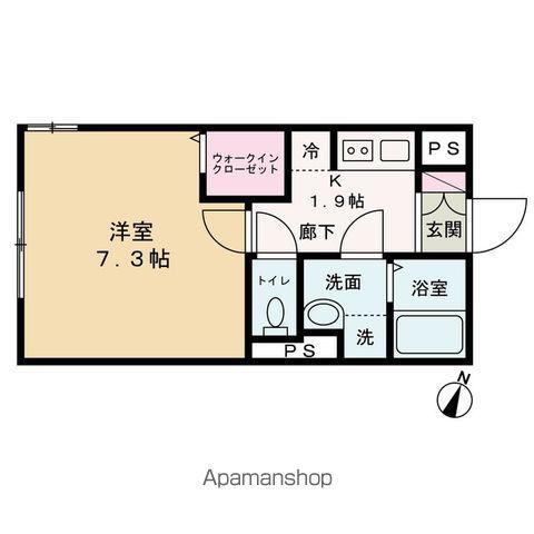 エルファーロ笹塚Ⅱ(1K/2階)の間取り写真