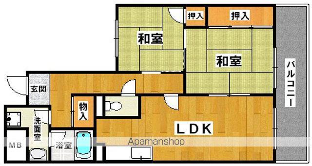 アベニール羽衣(2LDK/2階)の間取り写真
