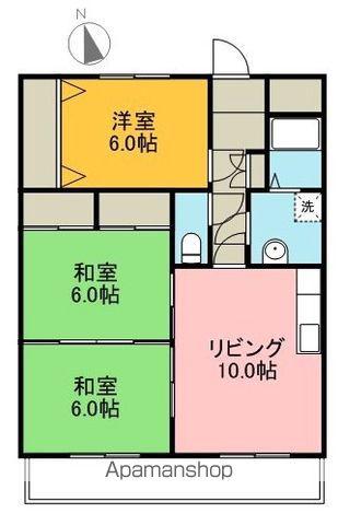 メゾン北村Ⅱ(3LDK/4階)の間取り写真