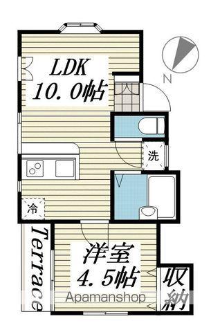 ジュネパレス松戸第126(1LDK/1階)の間取り写真