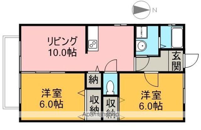 WELLVILLA・M(2LDK/1階)の間取り写真