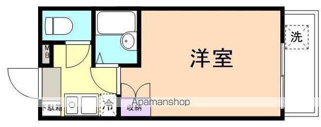 シャルマンフジ和歌山5番館(1K/2階)の間取り写真