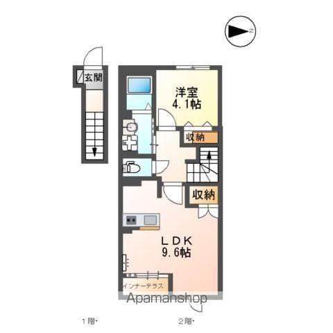 ルミエール宮路(1LDK/2階)の間取り写真