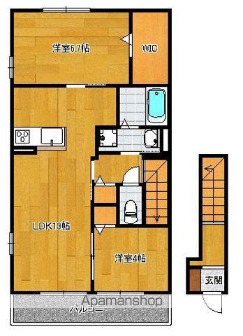 ヴィア レトア(2LDK/2階)の間取り写真