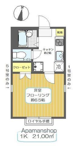 アネシスⅡ(1K/1階)の間取り写真