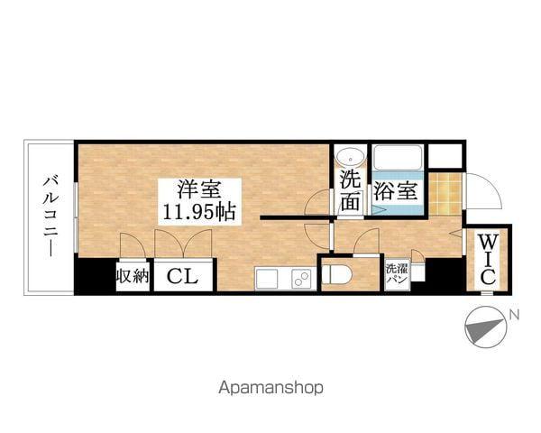 クリサスレジデンス枇杷島(ワンルーム/7階)の間取り写真