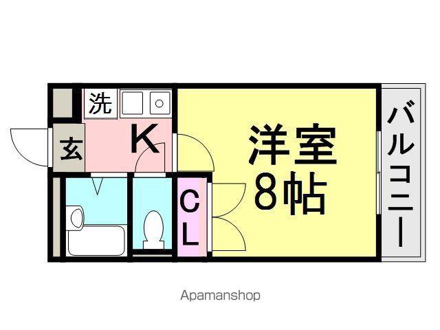 阪神電鉄本線 武庫川駅 徒歩15分 3階建 築30年(1K/3階)の間取り写真
