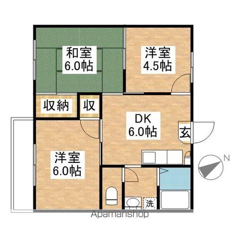 シティハウスみなみ(3DK/2階)の間取り写真