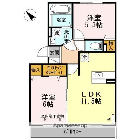 サンフィールドコロナ Ⅰ(2LDK/3階)の間取り写真