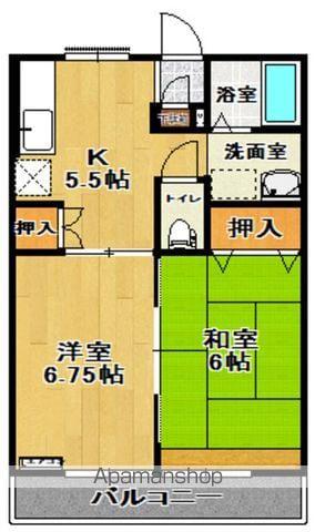 シティ昭和(2K/1階)の間取り写真