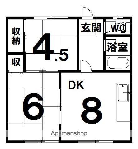 寿ハイツ(2DK/2階)の間取り写真