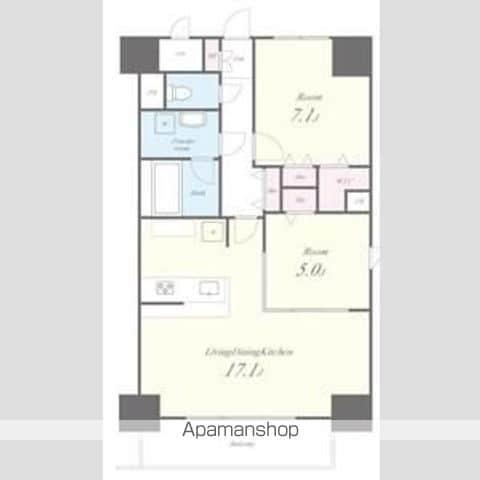 JS御園通(2LDK/9階)の間取り写真