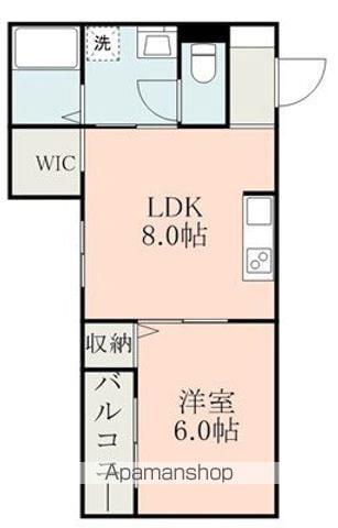 MAJOR大津Ⅲ(1LDK/2階)の間取り写真