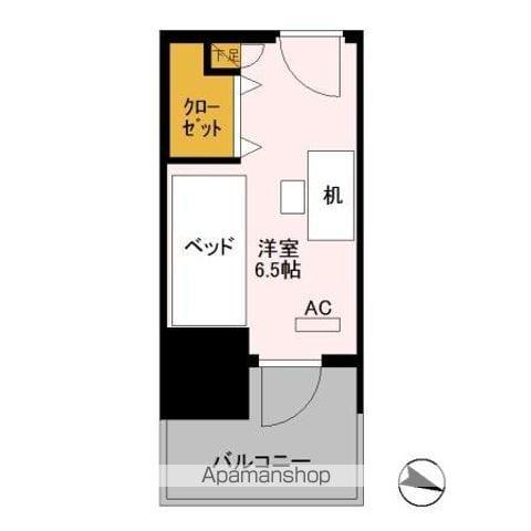 ロイヤルパークスER万代 SHARE万代(ワンルーム/3階)の間取り写真