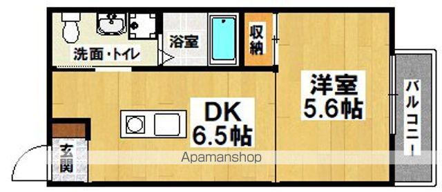 ステイザ パークフロント津久野(1DK/3階)の間取り写真