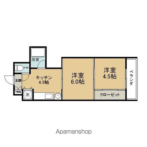 アルデール柳川(2K/2階)の間取り写真