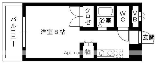 シャルマンMIZOE(1K/3階)の間取り写真