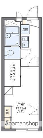 レオパレスMARGUERITE(1K/1階)の間取り写真