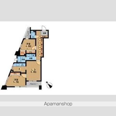 プライムアーバン新川(2DK/6階)の間取り写真