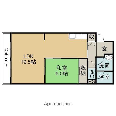 グリーンパークマンション(1LDK/4階)の間取り写真