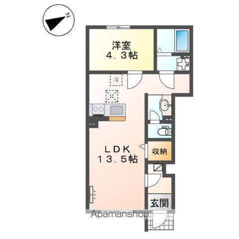 東合川アパート工事1LDK2LDK(1LDK/1階)の間取り写真