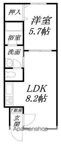 ピュアパレス昭和(1DK/2階)の間取り写真