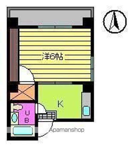 コーポ西村(1K/4階)の間取り写真