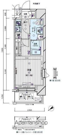 メインステージ亀戸(1K/9階)の間取り写真