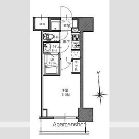 S-RESIDENCE南堀江(1K/12階)の間取り写真