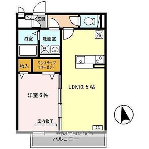 シャン・リアンT.Y(1LDK/2階)の間取り写真