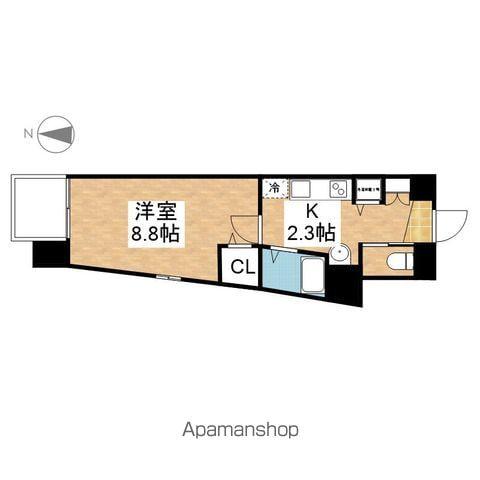 グランツ丸の内(1K/3階)の間取り写真