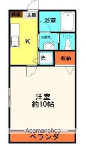 サンヒルズマンション(1K/2階)の間取り写真