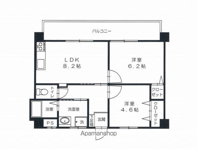 スペンドーレ1(2DK/4階)の間取り写真