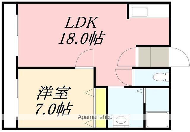 メゾン時任(1LDK/3階)の間取り写真