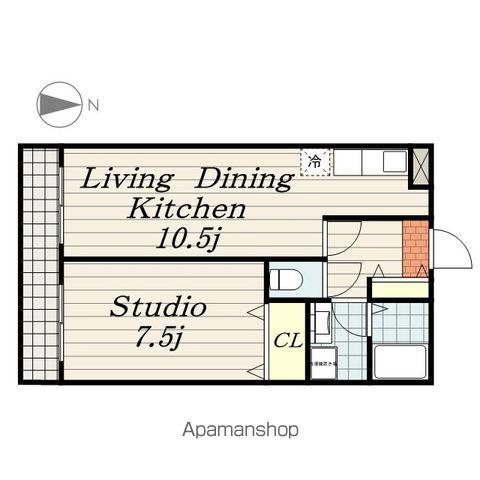 エターナ1(1LDK/1階)の間取り写真