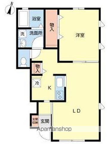 ボヌール(1LDK/1階)の間取り写真